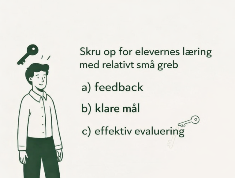 Skru op for elevernes læring med relativt små greb 