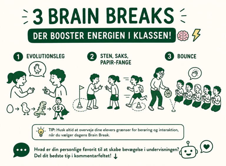 3 Brain Breaks der skaber mere energi i undervisningen 
