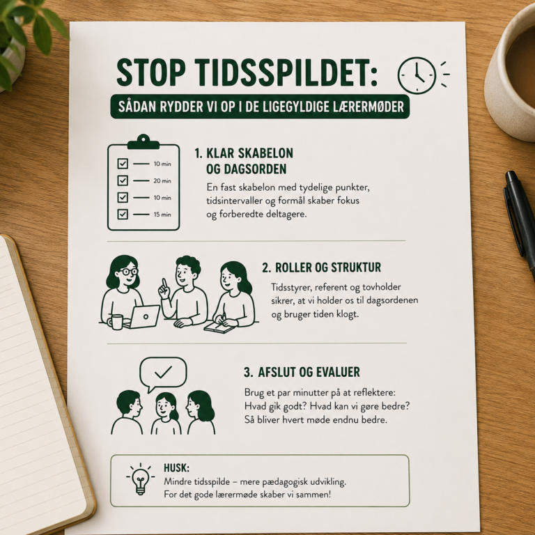 Stop tidsspildet: Sådan rydder vi op i de ligegyldige lærermøder